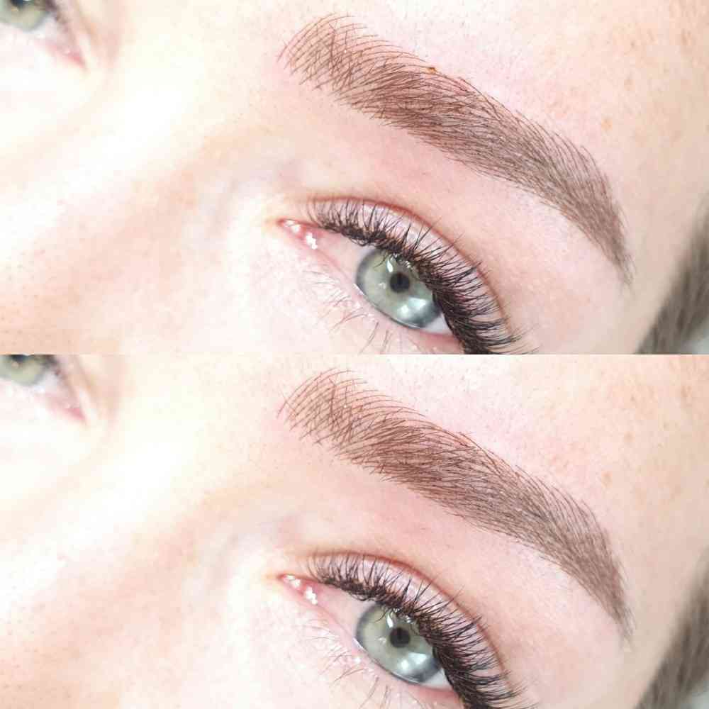 Was ist Microblading? Durch die aneinander gereihten Klingen (Blades) werden feinste Härchen gezeichnet.